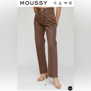 MOUSSY VINTAGE ROMULUS WIDE STRAIGHT JEAN BROWN